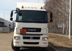 Автомобиль КамАЗ 65206 оборудован под перевозку  опасных грузов 3-го класса