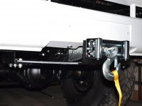 Установка электрической лебедки Автоспас (24В., тяговое усилие 8182 кг.) на кронштейне спереди под бампером